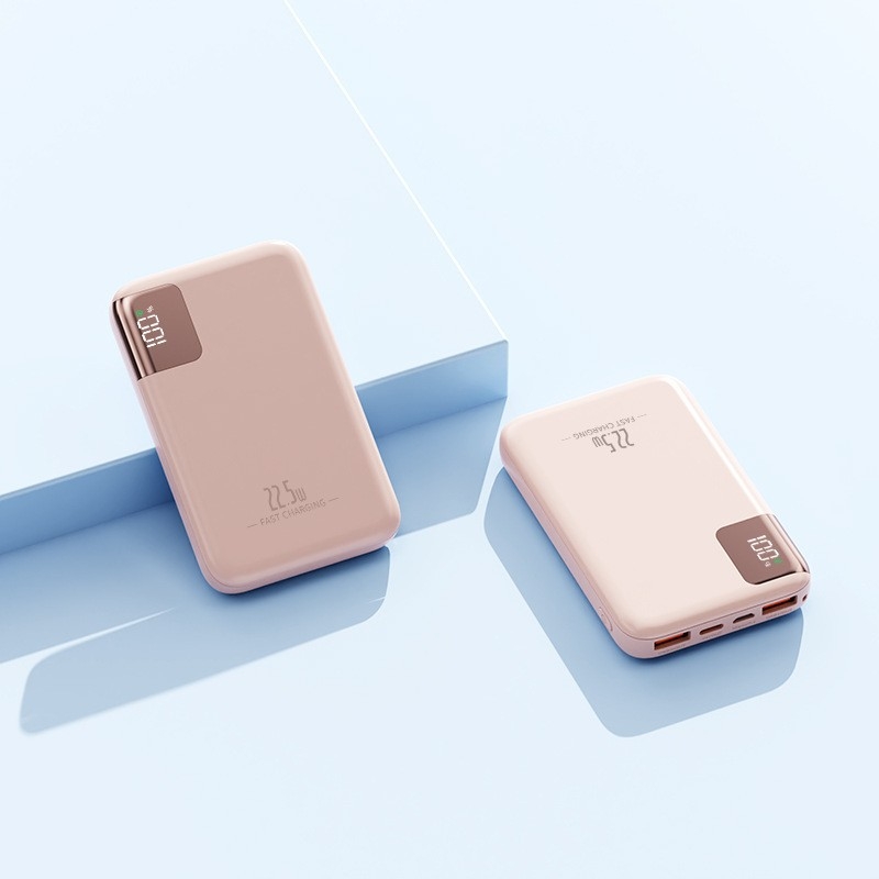 Vanjska baterija 10000mAh s ugrađenim kabelom, digitalni prikaz, izlaz 22.5W, QC2.0