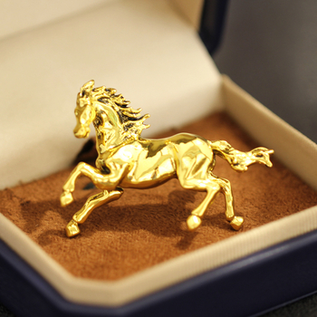 Broš od legure, unisex, kineskog stila, završni premaz kapljajućeg ulja, trobojni zodijalski konj, model 18328127424