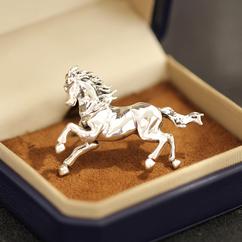 Broš od legure, unisex, kineskog stila, završni premaz kapljajućeg ulja, trobojni zodijalski konj, model 18328127424