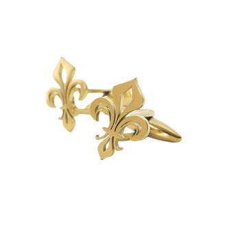 Маншетни копчета в стил Vintage с флорални мотиви от титиева стомана, електроплатирани, мъжки стил