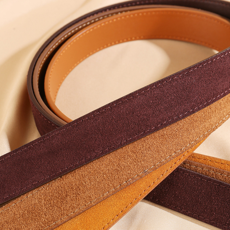 Sieviešu josta no īstas ādas — elegantā stilā, divslāņu liellopu āda, garums 115 cm