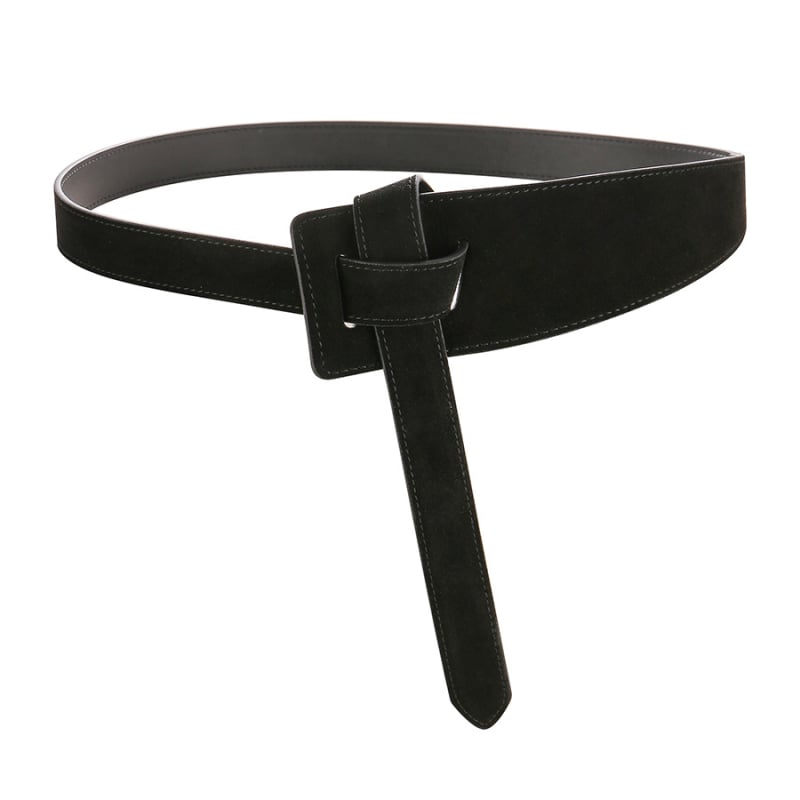 Sieviešu josta no īstas ādas — elegantā stilā, divslāņu liellopu āda, garums 115 cm