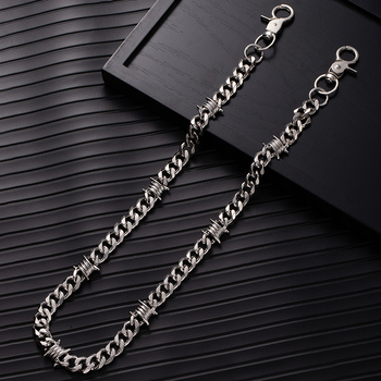 Ζώνη μέσης με ακανθώδες σχέδιο, χιπ-χοπ στυλ, μεταλλική αλυσίδα για unisex