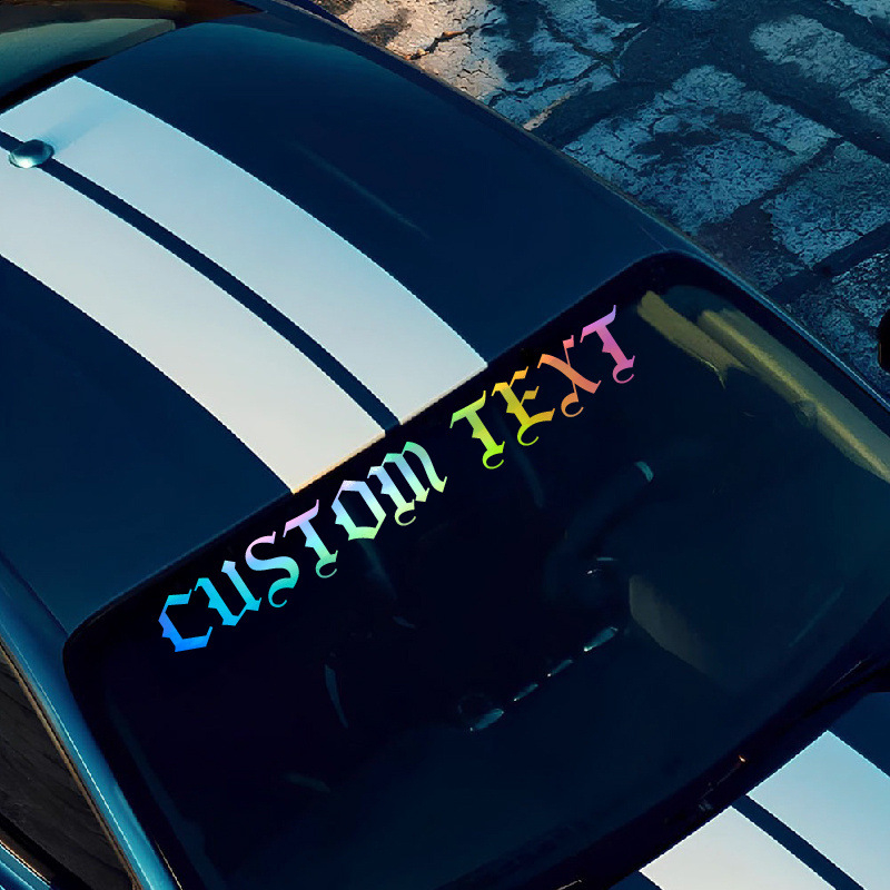 Ανακλαστικό αυτοκόλλητο αυτοκινήτου με θέμα γράμματα σε βινύλιο με γκλίτερ, προσαρμόσιμο; Υλικό βάσης: Πολυπροπυλένιο (BOPP); Προέλευση: Anhui, Κίνα; Πάχος: Xc992715