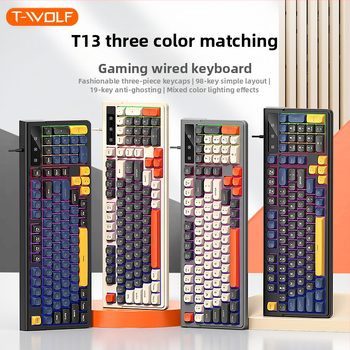 Πληκτρολόγιο gaming, ενσύρματο, 98+ πλήκτρα, μεμβρανικό, RGB φωτισμός