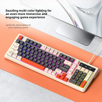 Πληκτρολόγιο gaming, ενσύρματο, 98+ πλήκτρα, μεμβρανικό, RGB φωτισμός