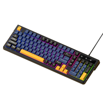 Πληκτρολόγιο gaming, ενσύρματο, 98+ πλήκτρα, μεμβρανικό, RGB φωτισμός