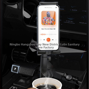 Държач за таблет за задната седалка на автомобил, монтаж към облегалката за глава чрез катарама, разтегателен и сгъваем, универсален държач за телефон и таблет