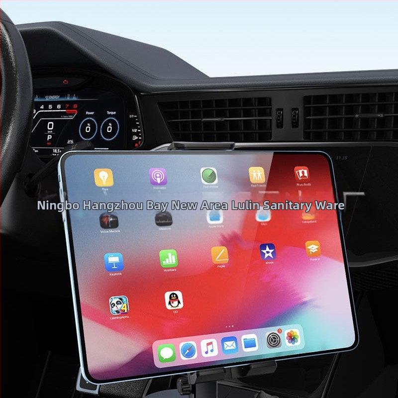 Държач за таблет за задната седалка на автомобил, монтаж към облегалката за глава чрез катарама, разтегателен и сгъваем, универсален държач за телефон и таблет