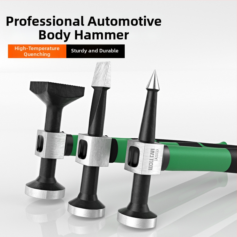 Wolffan Sada kladívov na opravu preliačin auta – Nástroj na tvarovanie plechu, automobilová oprava, Čistá hmotnosť 1000 g, Oceľ s vysokým obsahom uhlíka, Ostro hranatá hlava