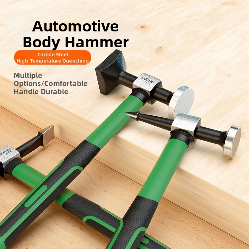 Wolffan Sada kladívov na opravu preliačin auta – Nástroj na tvarovanie plechu, automobilová oprava, Čistá hmotnosť 1000 g, Oceľ s vysokým obsahom uhlíka, Ostro hranatá hlava