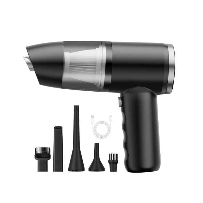 Portatīvais bezvadu rokas putekļsūcējs 2-in-1 mājai un automašīnai — sauss/slapjš, 3100–4000 Pa, USB barošana, iekšējā baterija 2000–2500 mAh, klusums