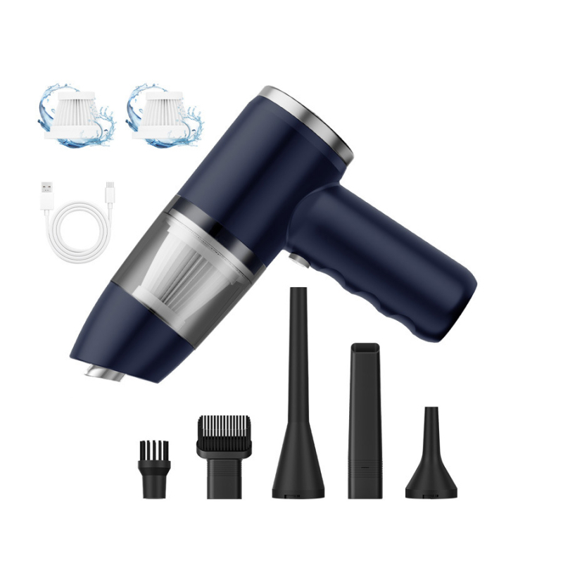 Portatīvais bezvadu rokas putekļsūcējs 2-in-1 mājai un automašīnai — sauss/slapjš, 3100–4000 Pa, USB barošana, iekšējā baterija 2000–2500 mAh, klusums