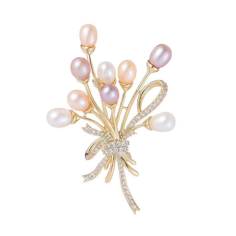 Bros od bakra – Liyu Accessories, elektroplatirana, ženski lagani luksuz stil