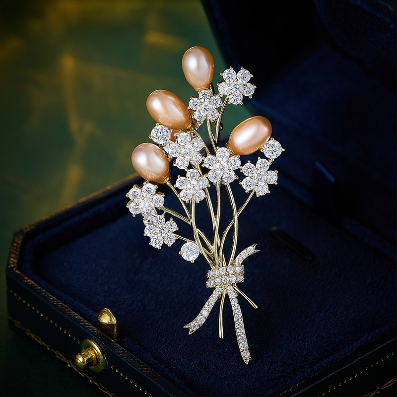 Bros od bakra – Liyu Accessories, elektroplatirana, ženski lagani luksuz stil