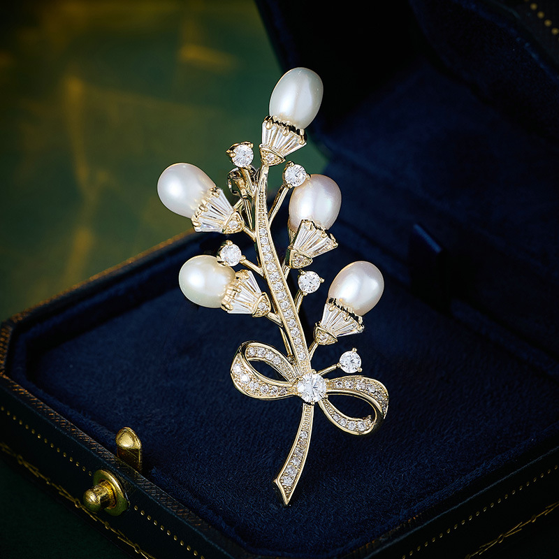 Bros od bakra – Liyu Accessories, elektroplatirana, ženski lagani luksuz stil