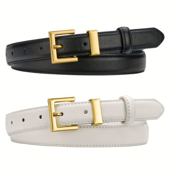 Σετ δύο ζωνών γυναικών: ζώνη από ύφαντό ύφασμα, αγκράφα από κράμα, κλείσιμο με αγκράφα, πλάτος μικρότερο από 2 cm