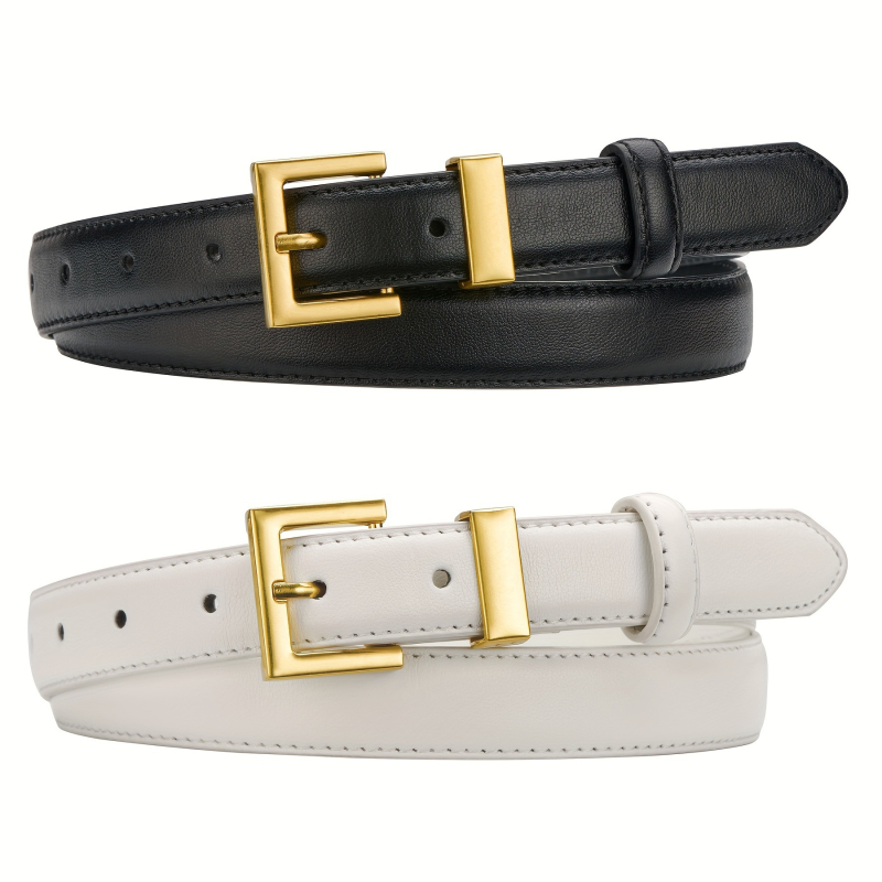 Divu sieviešu jostu komplekts: auduma josta, sakausējuma sprādze, sprādzes aizdare, platums mazāk kā 2 cm