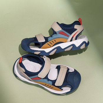 Sandale sport pentru copii băieți, cu Velcro, partea superioară EVA, talpă antiderapantă, pentru copii 4–16 ani, vara 2025