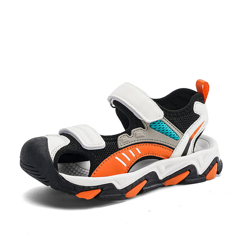 Sandale sport pentru copii băieți, cu Velcro, partea superioară EVA, talpă antiderapantă, pentru copii 4–16 ani, vara 2025