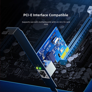 Κάρτα δικτύου PCIe Gigabit για επιφάνεια εργασίας – Ενσωματωμένο Ethernet 1000 Mbps, επέκταση