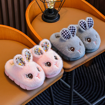 Παιδικές βαμβακερές παντόφλες με άνω μέρος από βαμβακερό ύφασμα, σόλα EVA, μοτίβο ζώου, αναπνεύσιμες και αντιολισθητικές, για ηλικίες 1–16 ετών