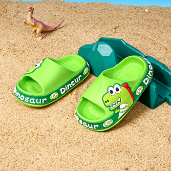 Παιδικά σανδάλια EVA με σχέδιο δεινοσαύρου, πάνω μέρος EVA, σόλα EVA, για ηλικίες 4–12 ετών, αναπνεόμενα, αντιολισθητικά, ανθεκτικά, άνοιξη–καλοκαίρι–φθινόπωρο