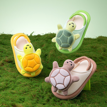 Παιδικές υφασμάτινες παντόφλες (ηλικίες 1–6), Καρτούν μοτίβο, Επάνω μέρος από πλεκτό διαπερατό υλικό, Σόλα PVC, Deer Milly