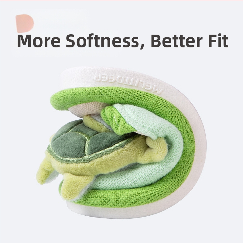 Detské textilné papuče (pre vek 1–6 rokov), Cartoon vzor, vrchná časť z pletenej vzdušnej vrstvy, podrážka PVC, Deer Milly