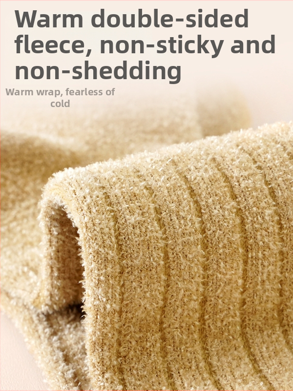 Detské zimné ponožky s fleecovou podšívkou a hrubým teplým dizajnom, dlhý tubusový strih, priedušné a odvádzajúce pot, cartoon vzor