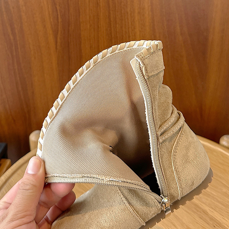 Unisex παιδικά μποτάκια Martin από σουέντ - αναπνέσιμα, χαμηλό ύψος γαλώνας, πλαϊνό φερμουάρ