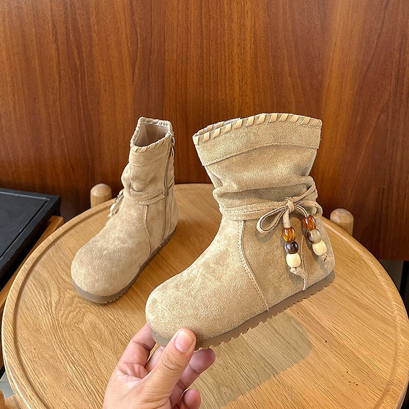 Unisex παιδικά μποτάκια Martin από σουέντ - αναπνέσιμα, χαμηλό ύψος γαλώνας, πλαϊνό φερμουάρ