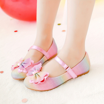 Blizgančios Mary Jane basutės su 3D kaspinu – lengvos, unisex, etninis stilius, viršutinė medžiaga iš fleec, padas iš TPR, vaikams 7–12 metų