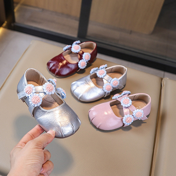 Pantofi pentru fete din microfibră, talpă din cauciuc, căptușeală din piele, închidere Velcro, curea încrucișată, stil coreean, pentru primăvară și toamnă, respirabili, anti-derapare