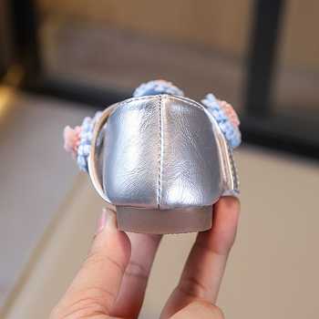 Παιδικά παπούτσια κοριτσιών από μικροΐνες, χαμηλό ύψος, διασταυρούμενο λουράκι, Velcro κλείσιμο, σόλα από καουτσούκ, επένδυση από δέρμα, κορεατικό στυλ, για άνοιξη-φθινόπωρο, διαπνοή, αντιολισθητικά