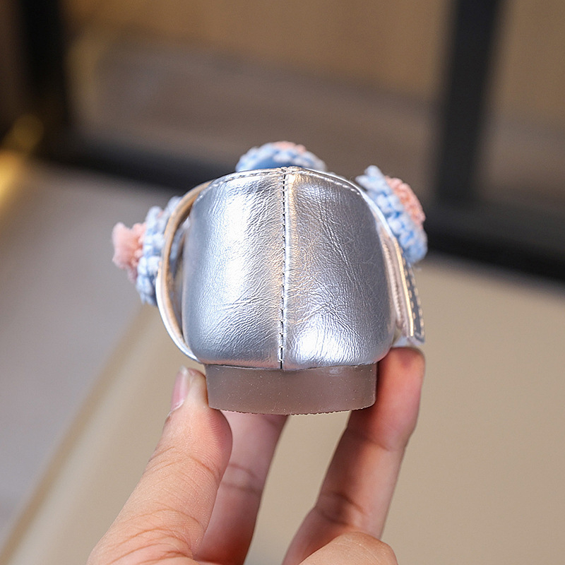 Pantofi pentru fete din microfibră, talpă din cauciuc, căptușeală din piele, închidere Velcro, curea încrucișată, stil coreean, pentru primăvară și toamnă, respirabili, anti-derapare