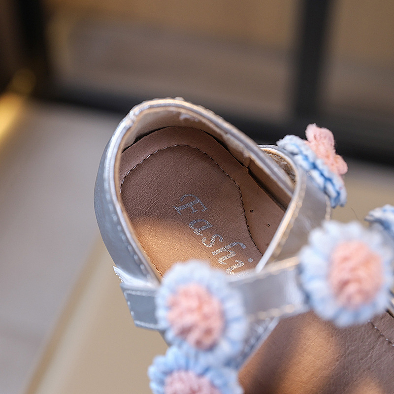 Pantofi pentru fete din microfibră, talpă din cauciuc, căptușeală din piele, închidere Velcro, curea încrucișată, stil coreean, pentru primăvară și toamnă, respirabili, anti-derapare