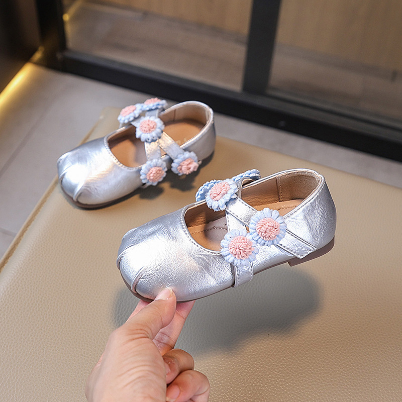 Pantofi pentru fete din microfibră, talpă din cauciuc, căptușeală din piele, închidere Velcro, curea încrucișată, stil coreean, pentru primăvară și toamnă, respirabili, anti-derapare