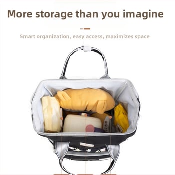 Τσάντα μαμάς και μωρού, μεγάλης χωρητικότητας, φλοράλ σχέδιο, Oxford ύφασμα, μονωμένη αποθήκευση γάλακτος, συμβατή με καρότσι