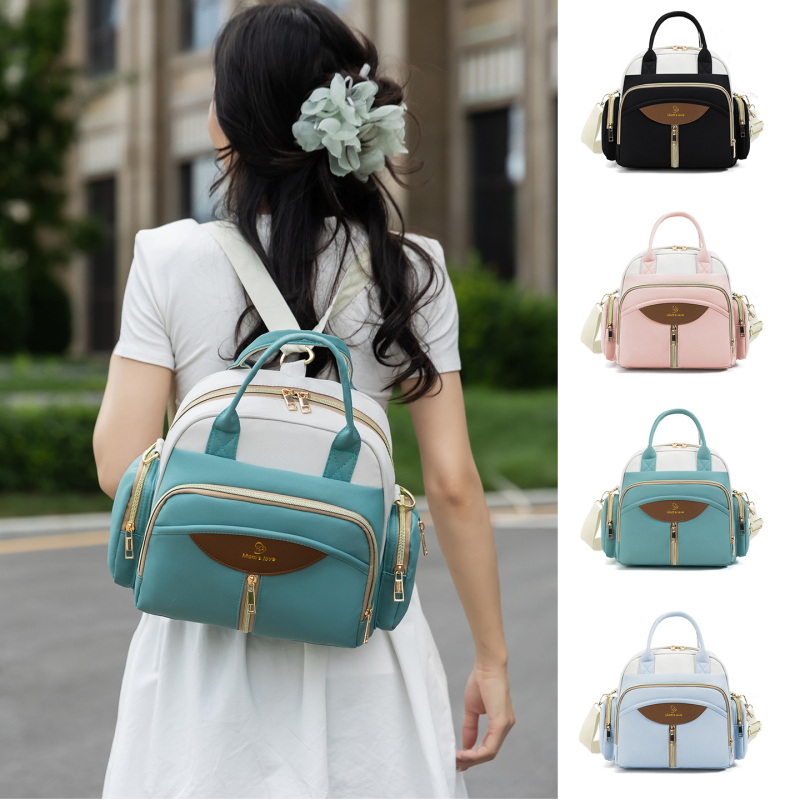 Autiņu soma bērnu pastaigām, daudzfunkcionāla, liela ietilpība, Oxford audums, ultra viegla, salokāma