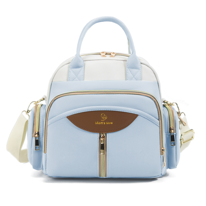 Autiņu soma bērnu pastaigām, daudzfunkcionāla, liela ietilpība, Oxford audums, ultra viegla, salokāma