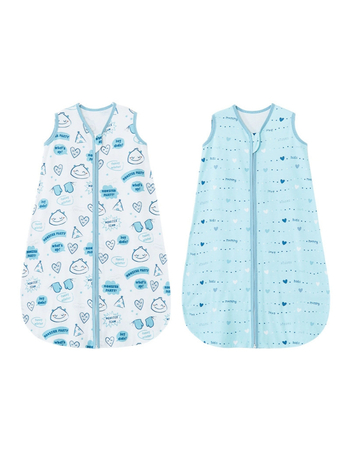 Dječji spavaći vreća u ljetnom stilu – vest stil, vanjska i podstavna od pamuka, jedinstven zavijanje, upijanje vlage, zatvarač od smole, otisak, Klasa A