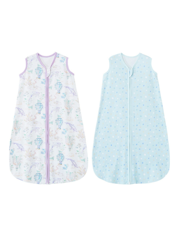 Dječji spavaći vreća u ljetnom stilu – vest stil, vanjska i podstavna od pamuka, jedinstven zavijanje, upijanje vlage, zatvarač od smole, otisak, Klasa A
