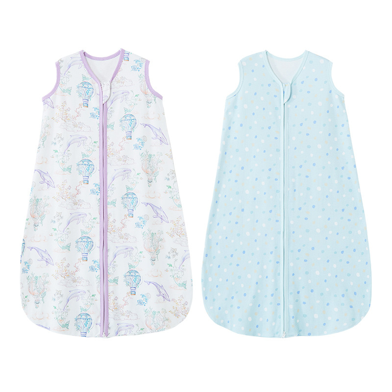 Dječji spavaći vreća u ljetnom stilu – vest stil, vanjska i podstavna od pamuka, jedinstven zavijanje, upijanje vlage, zatvarač od smole, otisak, Klasa A
