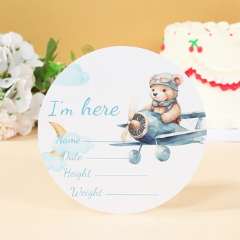 Карта за памет на раждането на бебето — Xiangdao Crafts; Материал: хартия; Стил: Универсален; Номер на продукта: Infant Birth Commemorative Card; Категория: Реквизити за украса на място