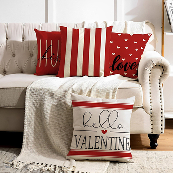 Husă pentru pernă din poliester, model festiv, imprimată