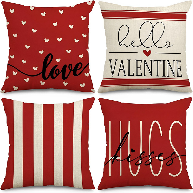 Husă pentru pernă din poliester, model festiv, imprimată