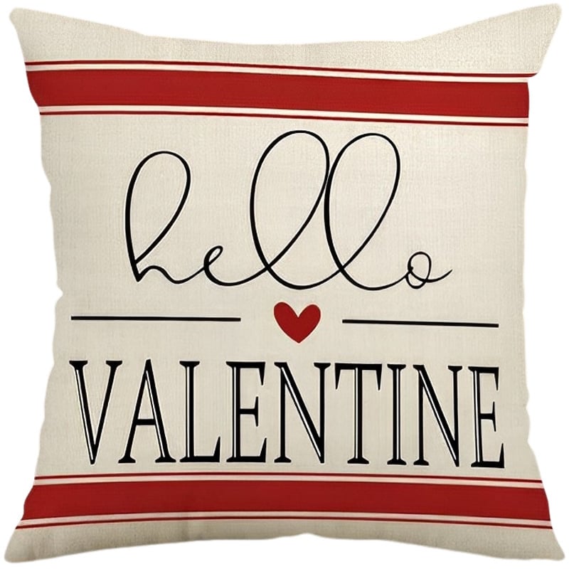 Husă pentru pernă din poliester, model festiv, imprimată