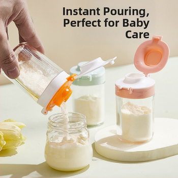 Baizun BX1150 Hordozható Bébi Tejpor Dobozt dupla fedéllel, egykezes működtetés, utazáshoz, újszülöttektől 3 éves korig