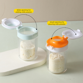 Baizun BX1150 Φορητό Κουτί Γάλακτος Μωρού με Διπλό Καπάκι, Διανομέας Γάλακτος σε Σκόνη, Λειτουργία με Ένα Χέρι, Για Εκδρομές, Κατάλληλο από Νεογέννητα έως 3 Ετών